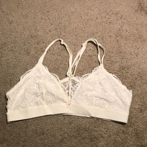 White lace bralette